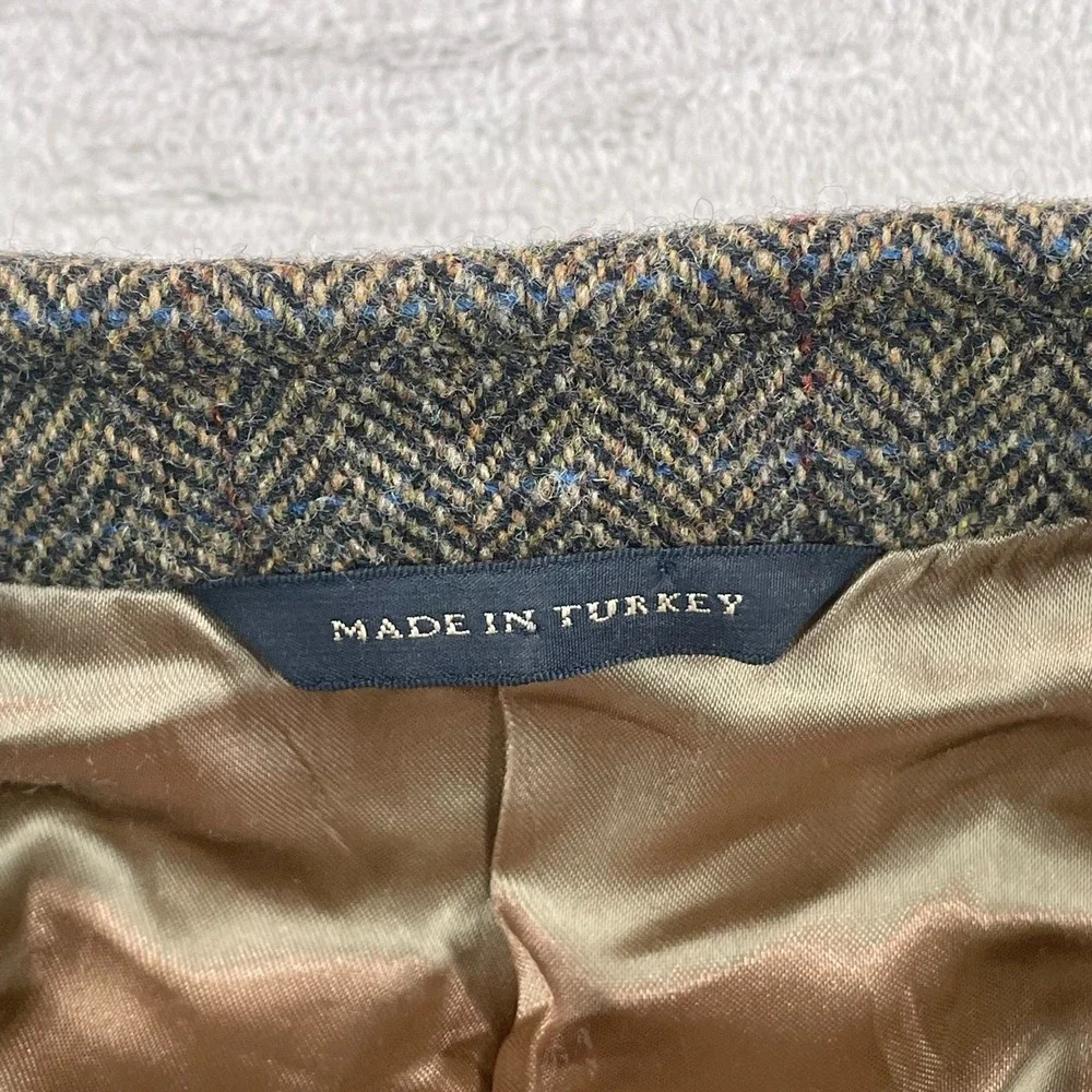 BANANA REPUBLIC Blazer Sport Coat Jacket Men 40R Brown Wool Herringbone Office‎